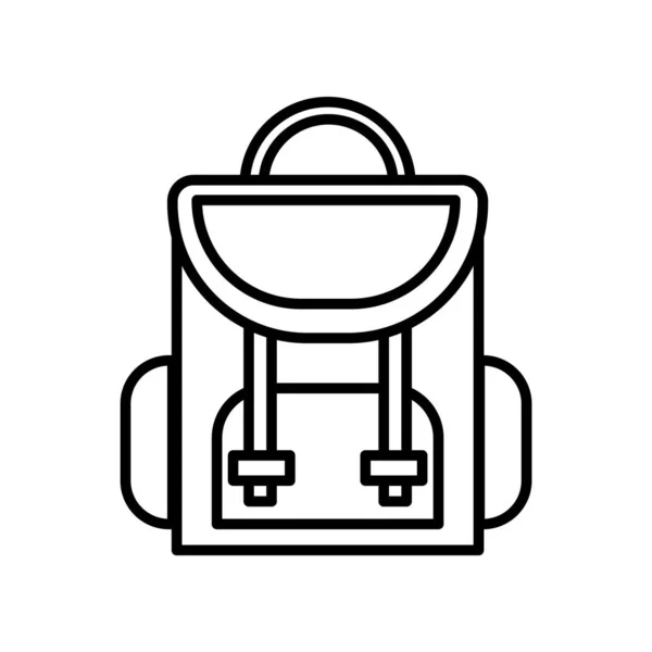 Vecteur icône sac à dos isolé sur fond blanc, Panneau sac à dos — Image vectorielle