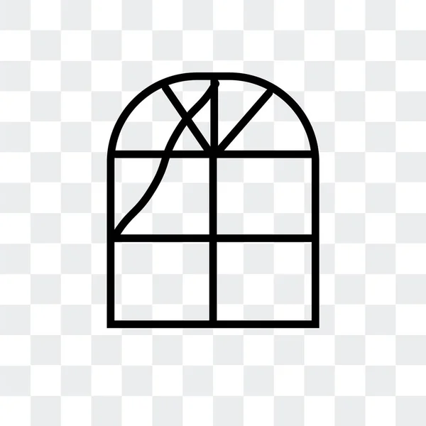 Icono del vector de ventana aislado sobre fondo transparente, diseño del logotipo de la ventana — Archivo Imágenes Vectoriales