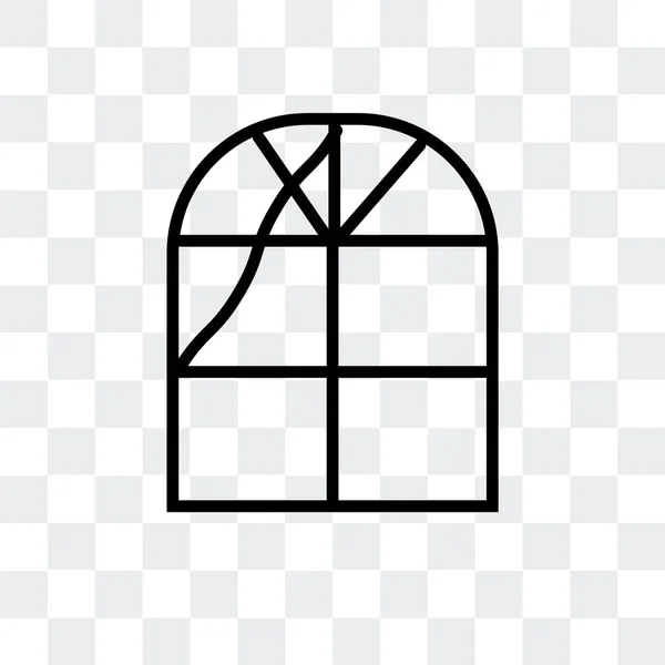 Icono del vector de ventana aislado sobre fondo transparente, diseño del logotipo de la ventana — Vector de stock