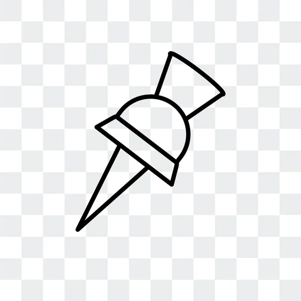 Pin icona vettoriale isolata su sfondo trasparente, Pin logo design — Vettoriale Stock