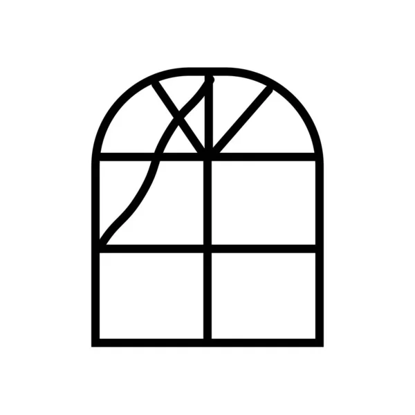 Ablakot ikon vektor elszigetelt fehér background, ablak jel — Stock Vector