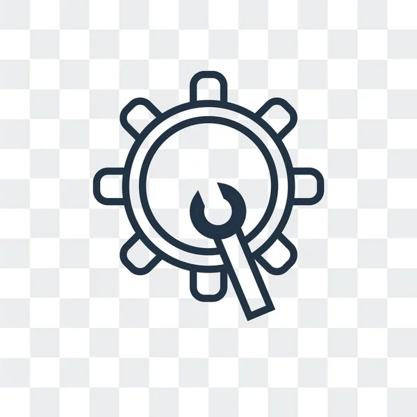 Cogwheel vector icon isolated on transparent background, Cogwheel logo design — Stock Vector