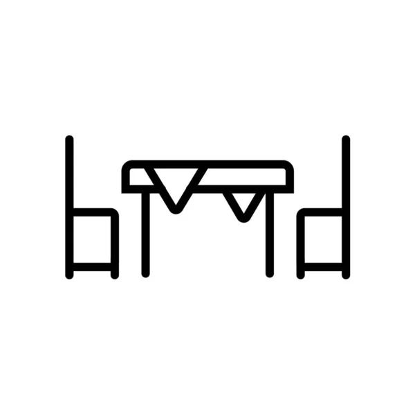 Asztal ikon vektor elszigetelt fehér background, asztali jelet — Stock Vector