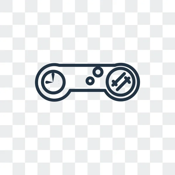 Gamepad icona vettoriale isolata su sfondo trasparente, Gamepad logo design — Vettoriale Stock