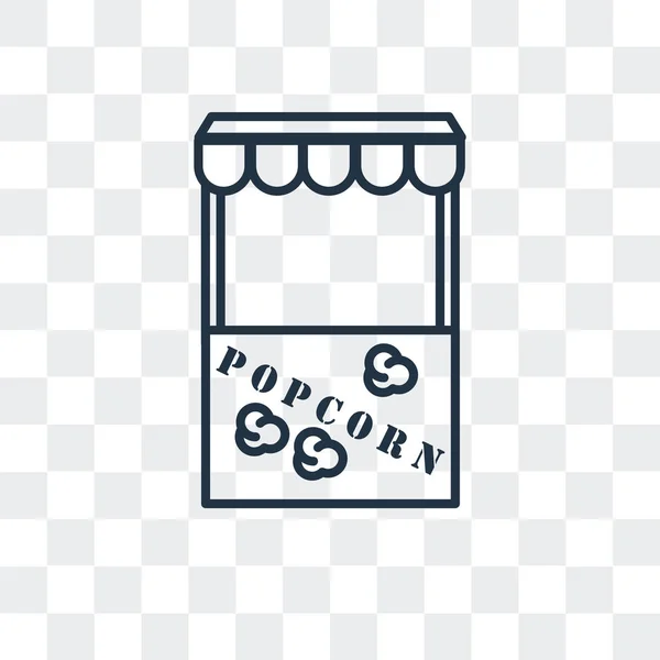 Icono de vector de palomitas aisladas sobre fondo transparente, diseño de logotipo de palomitas — Vector de stock