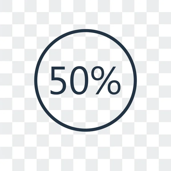 Ícone de vetor percentual isolado em fundo transparente, design de logotipo percentual —  Vetores de Stock