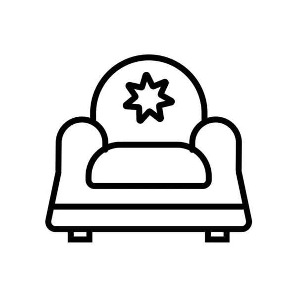 Leunstoel pictogram vector geïsoleerd op een witte achtergrond, fauteuil teken — Stockvector
