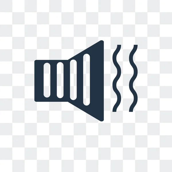 Toeter vector pictogram geïsoleerd op transparante achtergrond, Hooter logo ontwerp — Stockvector