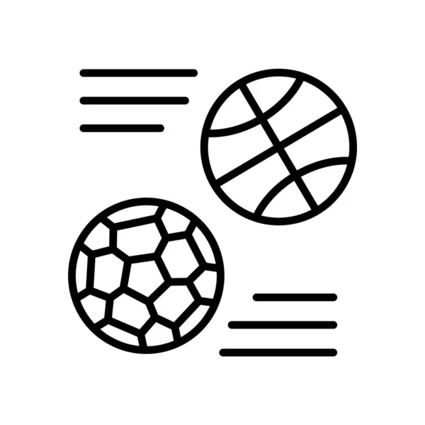 Bollen ikonen vektor isolerad på vit bakgrund, Ball tecken, linje — Stock vektor