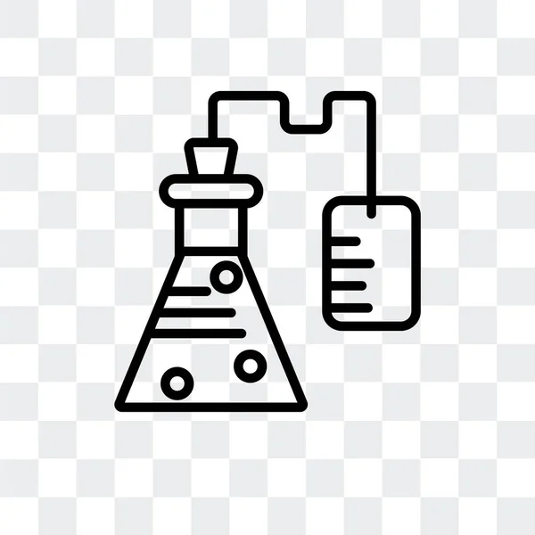 Ícone do vetor da química isolado no fundo transparente, projeto do logotipo da química — Vetor de Stock