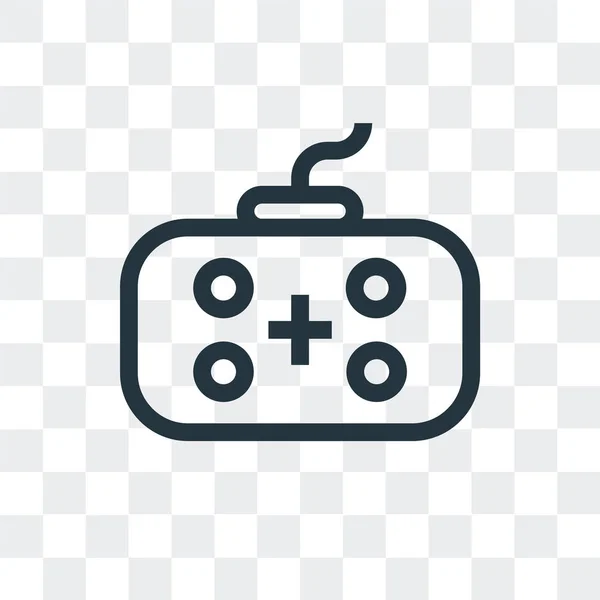 Gamepad icono vectorial aislado sobre fondo transparente, Gamepad — Vector de stock