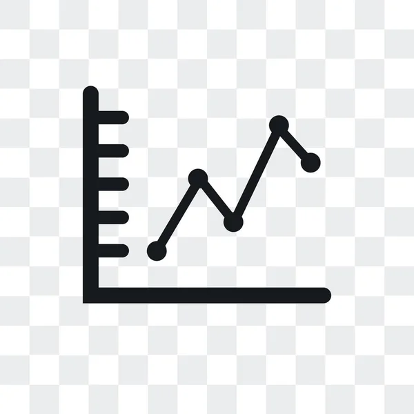 Liniendiagramm-Vektorsymbol isoliert auf transparentem Hintergrund, Linie — Stockvektor