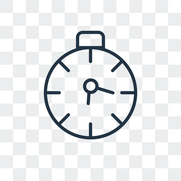 Vector klokpictogram geïsoleerd op transparante achtergrond, klok logo ontwerp — Stockvector