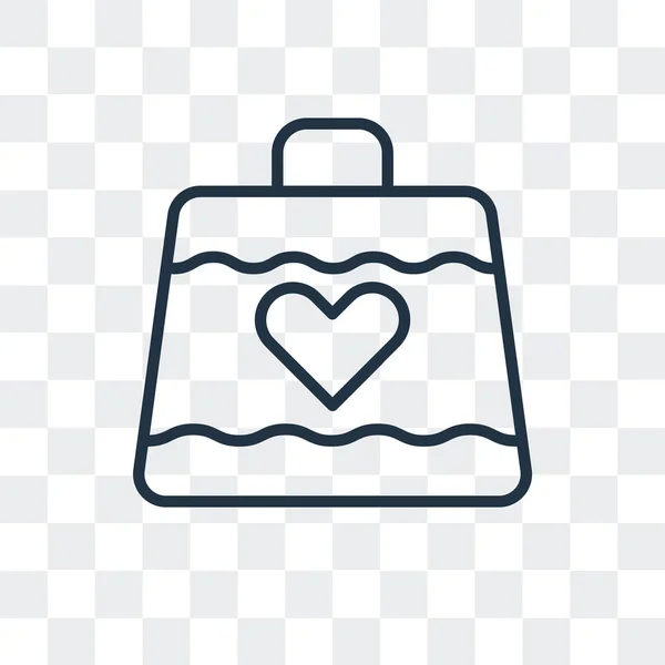 Shopping bag vector icon isolated on transparent background, Shopping bag logo design — Stock Vector