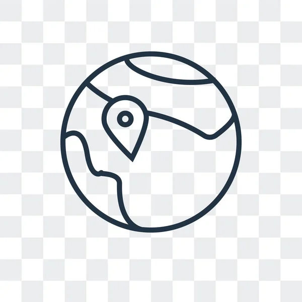 Planet earth-vektor ikonen isolerad på transparent bakgrund, Planet earth Logotypdesign — Stock vektor