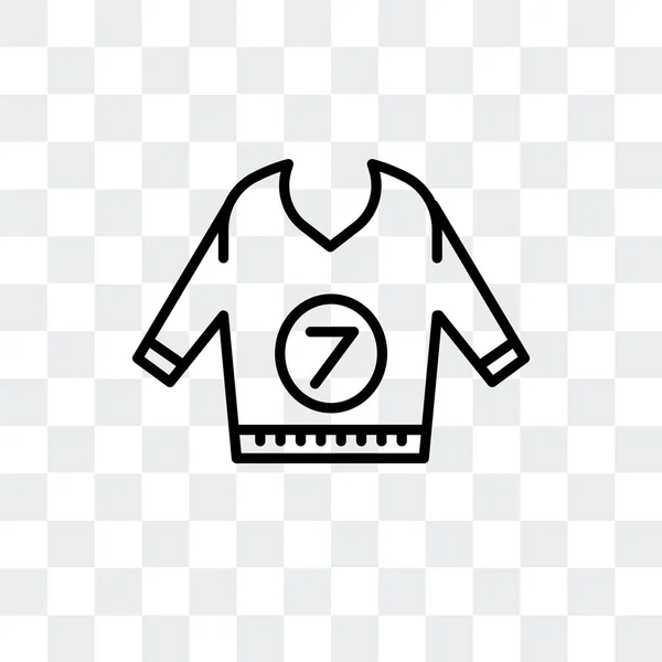 Trikot-Vektorsymbol isoliert auf transparentem Hintergrund, Logo-Design des Fußballtrikots — Stockvektor