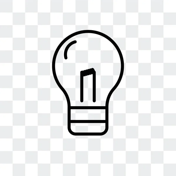 Icône vectorielle ampoule isolée sur fond transparent, Conception de logo ampoule — Image vectorielle
