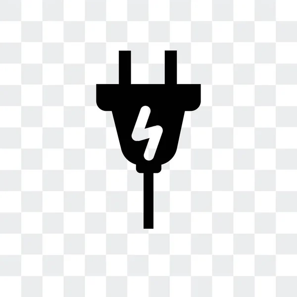 Připojte vektorové ikony izolované na průhledné pozadí, Plug logo d — Stockový vektor