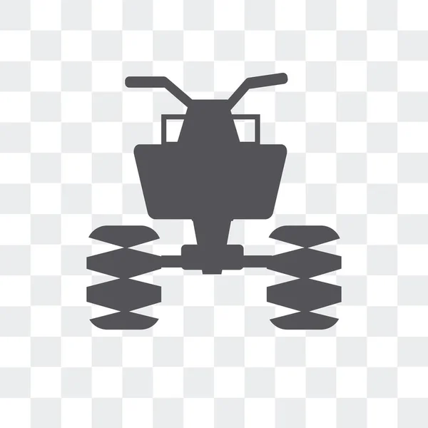 All terrain vehicle vector icon isolated on transparent backgrou — Stock Vector