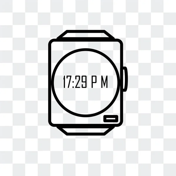 Smartwatch icona vettoriale isolata su sfondo trasparente, Smartwatch logo design — Vettoriale Stock
