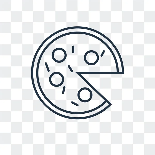 Icône vectorielle de pizza isolée sur fond transparent, logo Pizza design — Image vectorielle