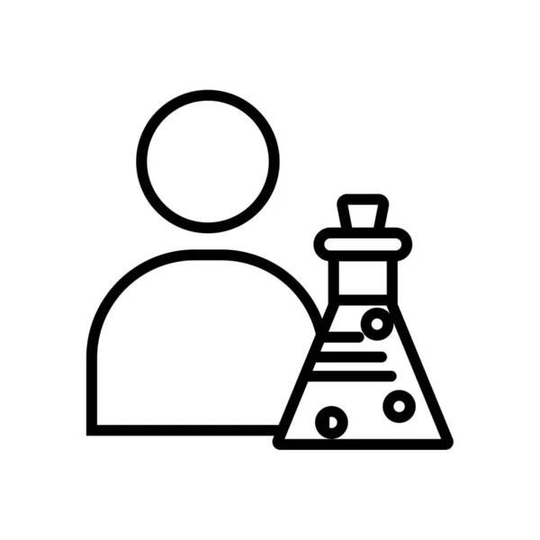 Вектор ікони вченого ізольовано на білому тлі, вчений — стоковий вектор