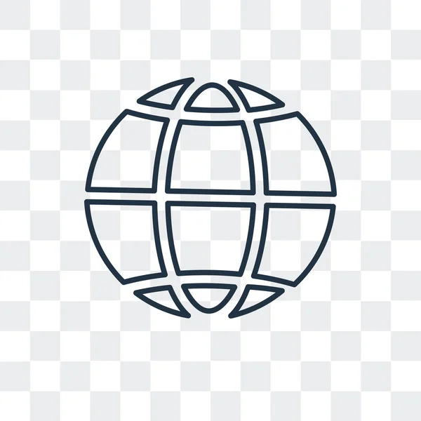 Icono del vector del mundo aislado sobre fondo transparente, diseño del logotipo del mundo — Vector de stock