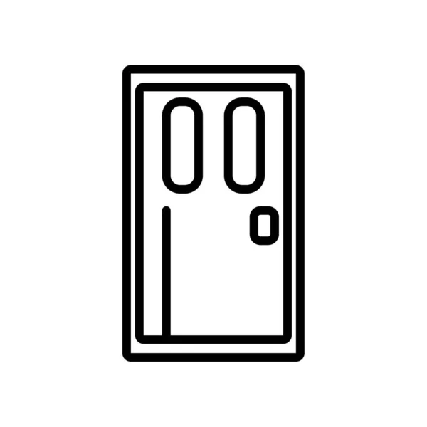 Puerta icono vector aislado sobre fondo blanco, signo de la puerta — Vector de stock