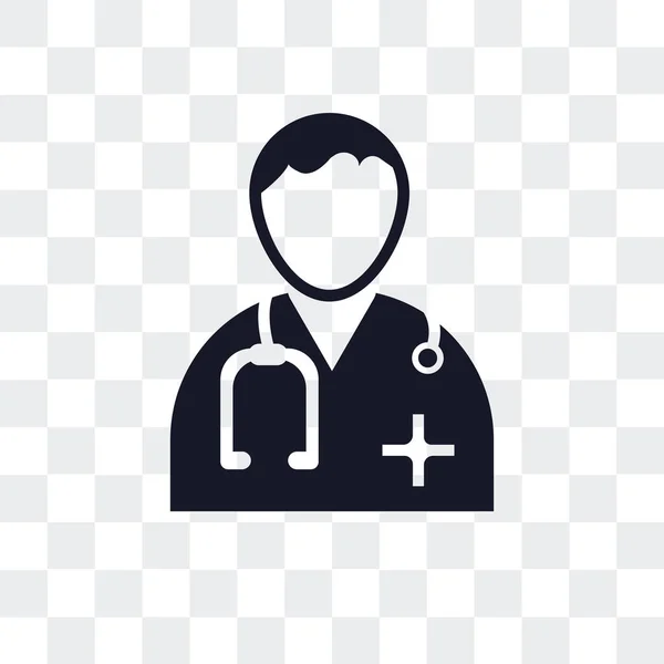 Arzt Vektor-Symbol isoliert auf transparentem Hintergrund, Arzt lo — Stockvektor