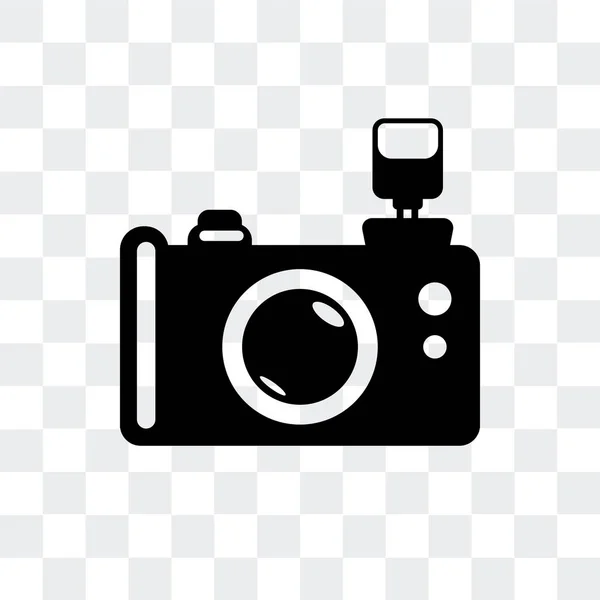 Icône vectorielle caméra photo Reflex isolée sur backgrou transparent — Image vectorielle