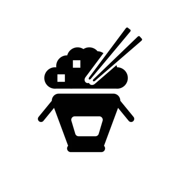 Vetor de ícone de arroz isolado no fundo branco, Sinal de arroz, comida —  Vetores de Stock