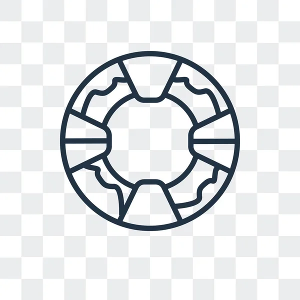 Ikon vektor penyelamat diisolasi pada latar belakang transparan, desain logo Lifesaver - Stok Vektor