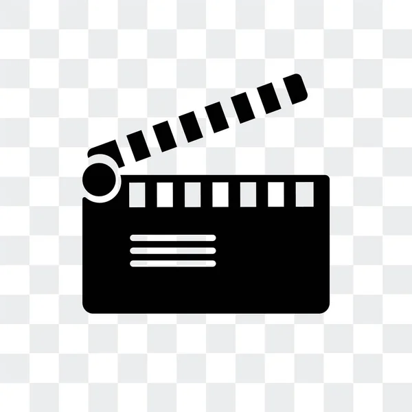 Film clapper Vektor-Symbol isoliert auf transparentem Hintergrund, mo — Stockvektor