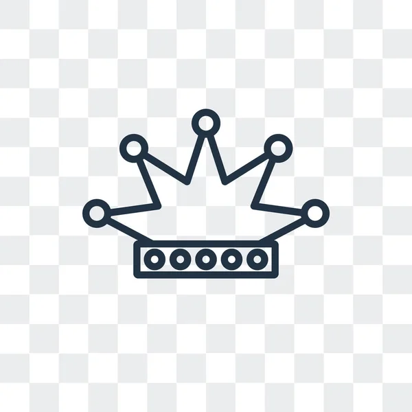 Icône vectorielle couronne isolée sur fond transparent, conception du logo Couronne — Image vectorielle