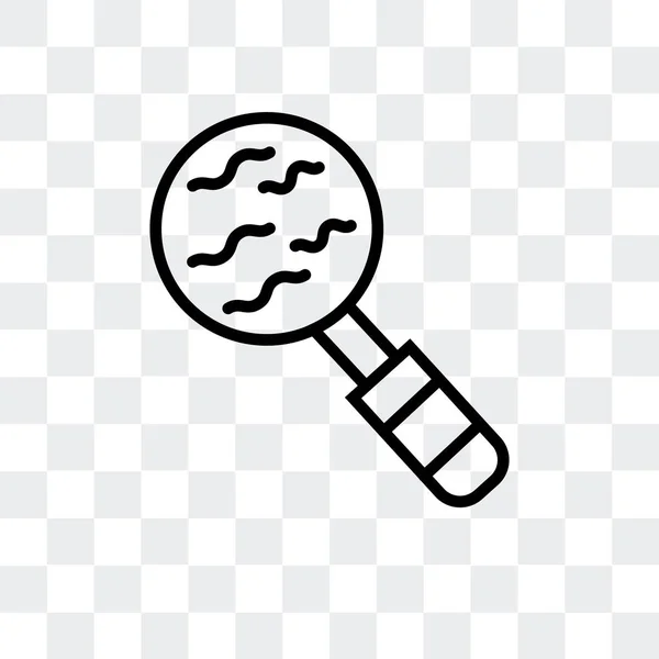 Lupka wektor ikona na białym tle na przezroczystym tle, projektowanie logo Lupa — Wektor stockowy