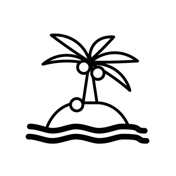 Icono de la isla vector aislado sobre fondo blanco, signo de la isla, l — Archivo Imágenes Vectoriales