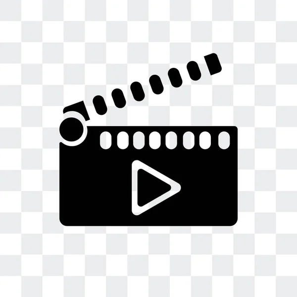 Film clapper vettoriale icona isolata su sfondo trasparente, Mo — Vettoriale Stock