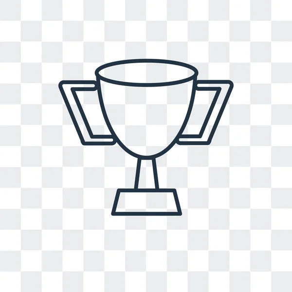Trofeo icono vectorial aislado sobre fondo transparente, diseño del logotipo de Trophy — Vector de stock