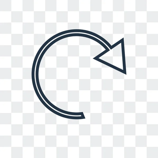 Return Vector Icon isoliert auf transparentem Hintergrund, Return Logo Design — Stockvektor
