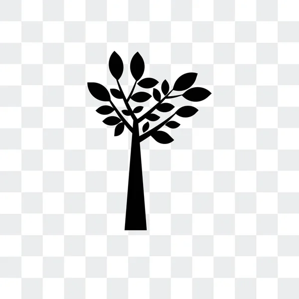 Boom vector pictogram geïsoleerd op transparante achtergrond, boom logo d — Stockvector