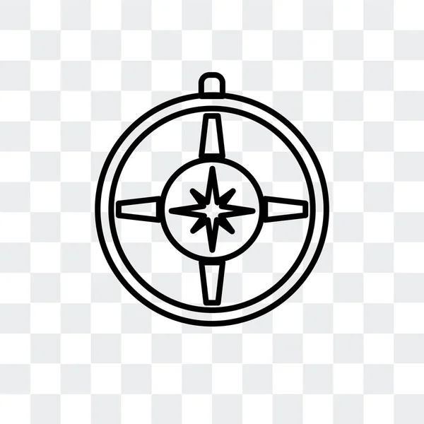 Vektorové ikony izolované na průhledné pozadí, design loga kompas kompas — Stockový vektor