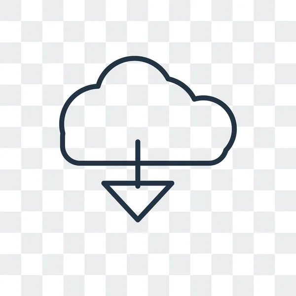 Cloud computing wektor ikona na białym tle na przezroczystym tle, Cloud computing projektowanie logo — Wektor stockowy