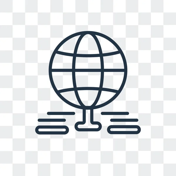 Earth Globe Vektor Icon isoliert auf transparentem Hintergrund, Earth Globe Logo Design — Stockvektor