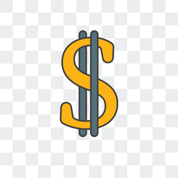 Векторна іконка долара ізольована на прозорому фоні, долар lo — стоковий вектор
