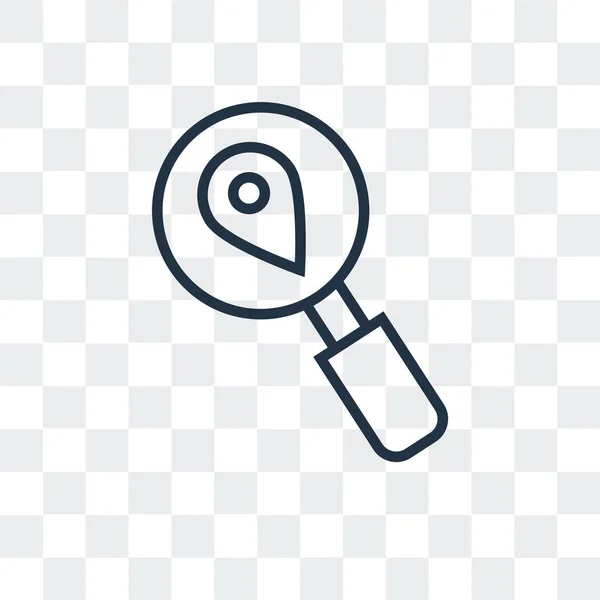 Icono de vector de búsqueda aislado sobre fondo transparente, diseño del logotipo de búsqueda — Archivo Imágenes Vectoriales