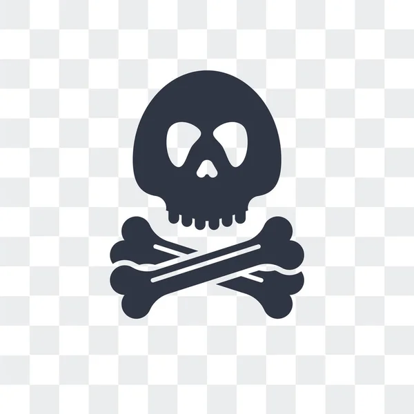 Piraat hoofd vector pictogram geïsoleerd op transparante achtergrond, Pira — Stockvector
