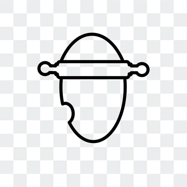 Nudelholz-Vektor-Symbol isoliert auf transparentem Hintergrund, Nudelholz-Logo-Design — Stockvektor