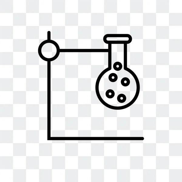 Icono del vector de química aislado sobre fondo transparente, diseño del logotipo de química — Archivo Imágenes Vectoriales