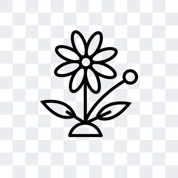 Blomma vektor ikonen isolerad på transparent bakgrund, blomma Logotypdesign — Stock vektor