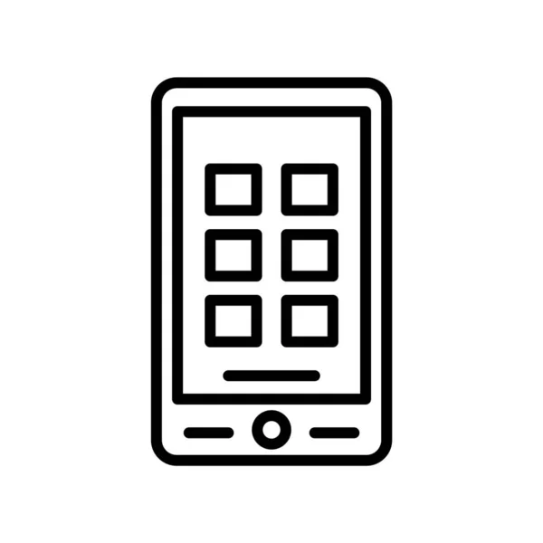 Smartphone icône vecteur isolé sur fond blanc, Smartphone — Image vectorielle